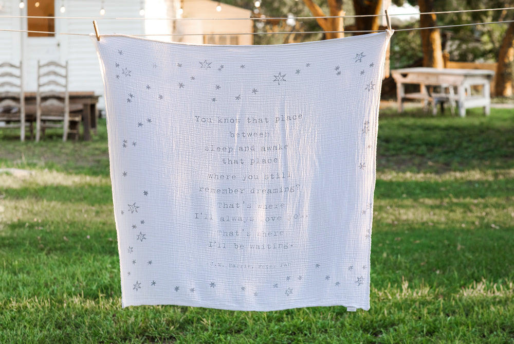 A Dream And A Miracle (E.B. Browning) Swaddle Blanket 47"x47"