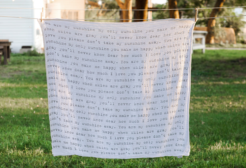 You Are My Sunshine Swaddle Blanket 47"x 47"