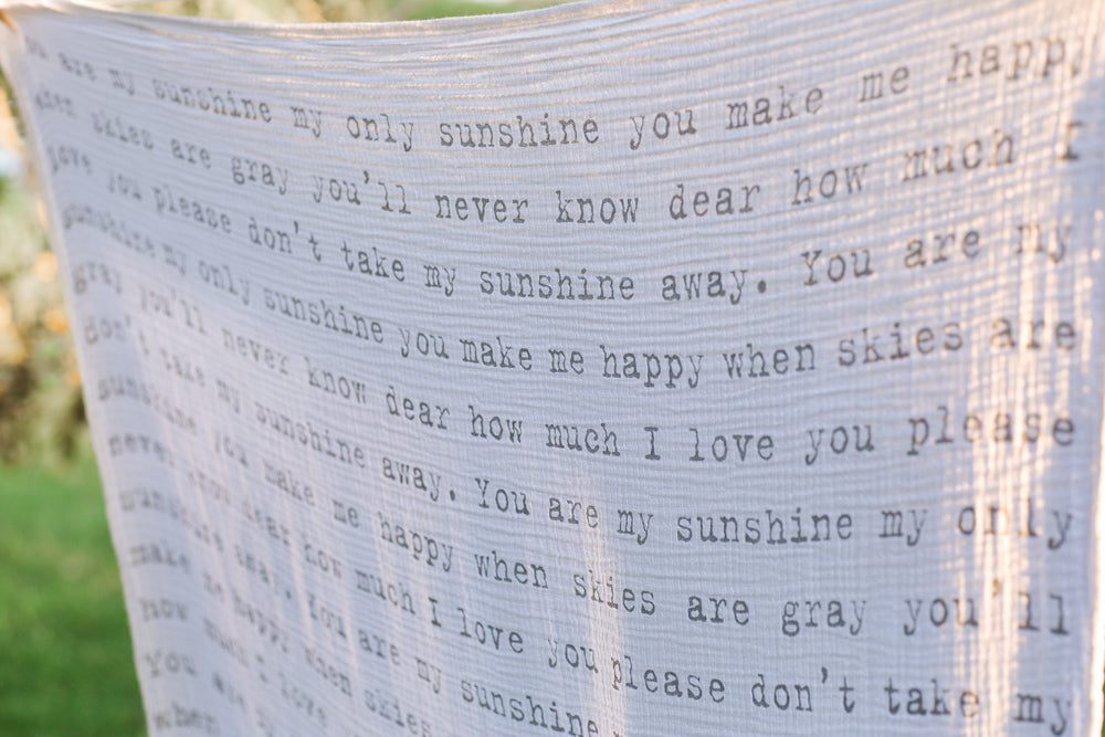 You Are My Sunshine Swaddle Blanket 47"x 47"